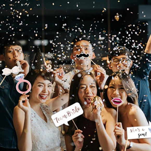 32 piece Wedding, bridal, engagement Photo Booth Props - Picture 3 of 3